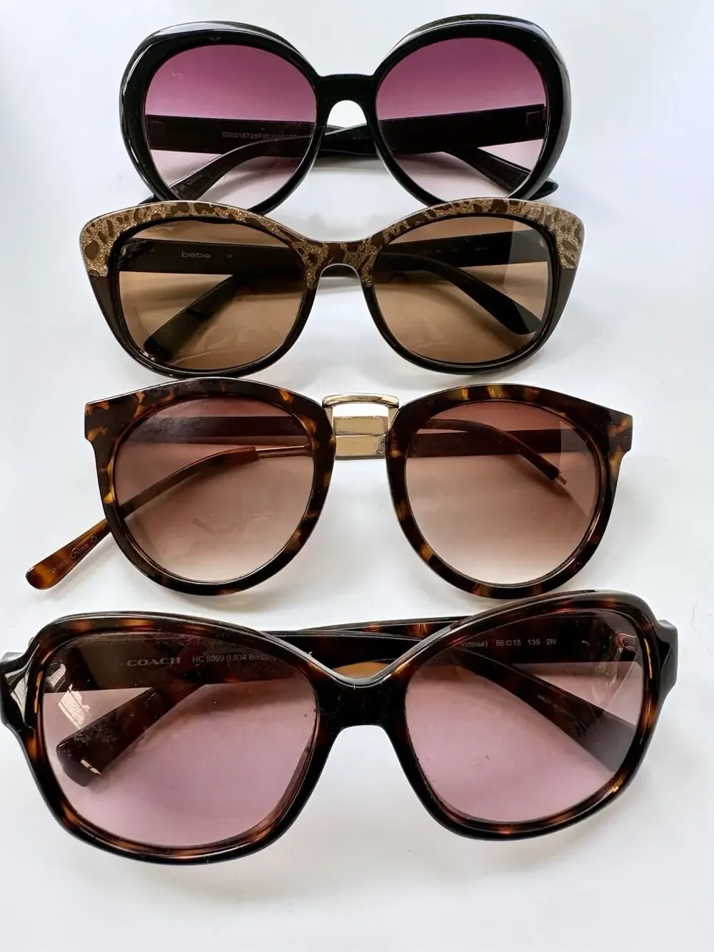 COACH Sunglasses Lot Womens Barbara HC8099 Nine West BEBE Tortoise Animal Print